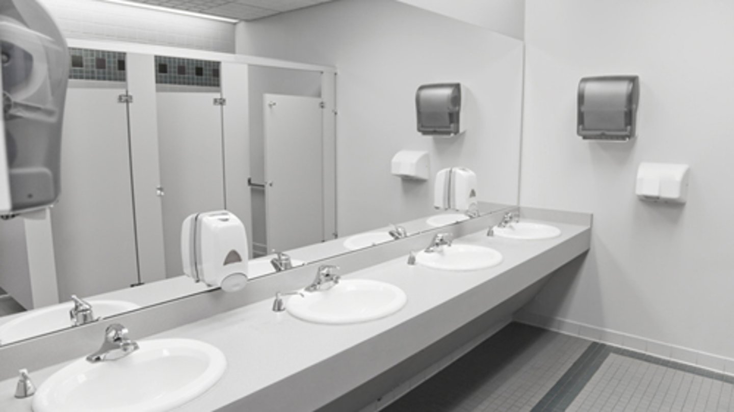 A clean public restroom