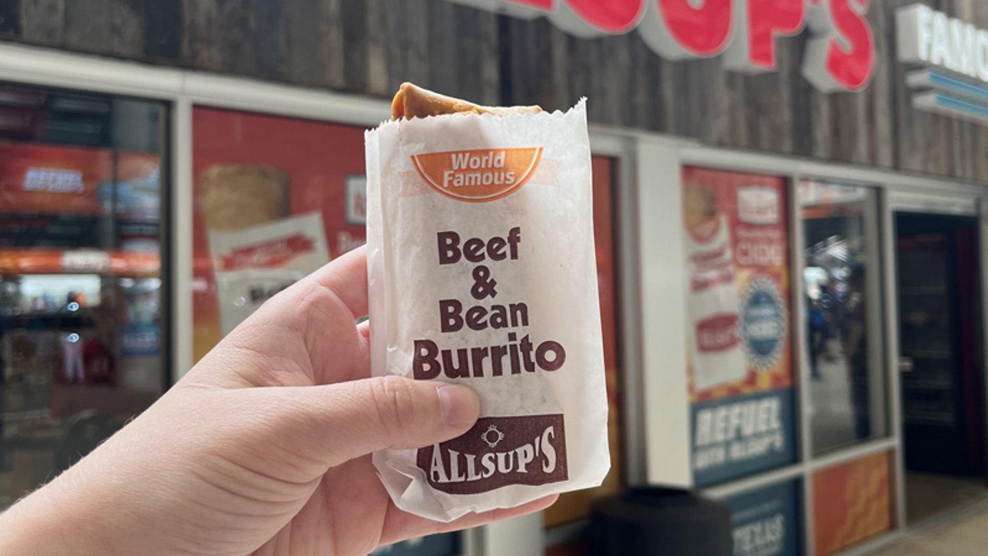 A burrito from Allsup's Express Grab & Go 