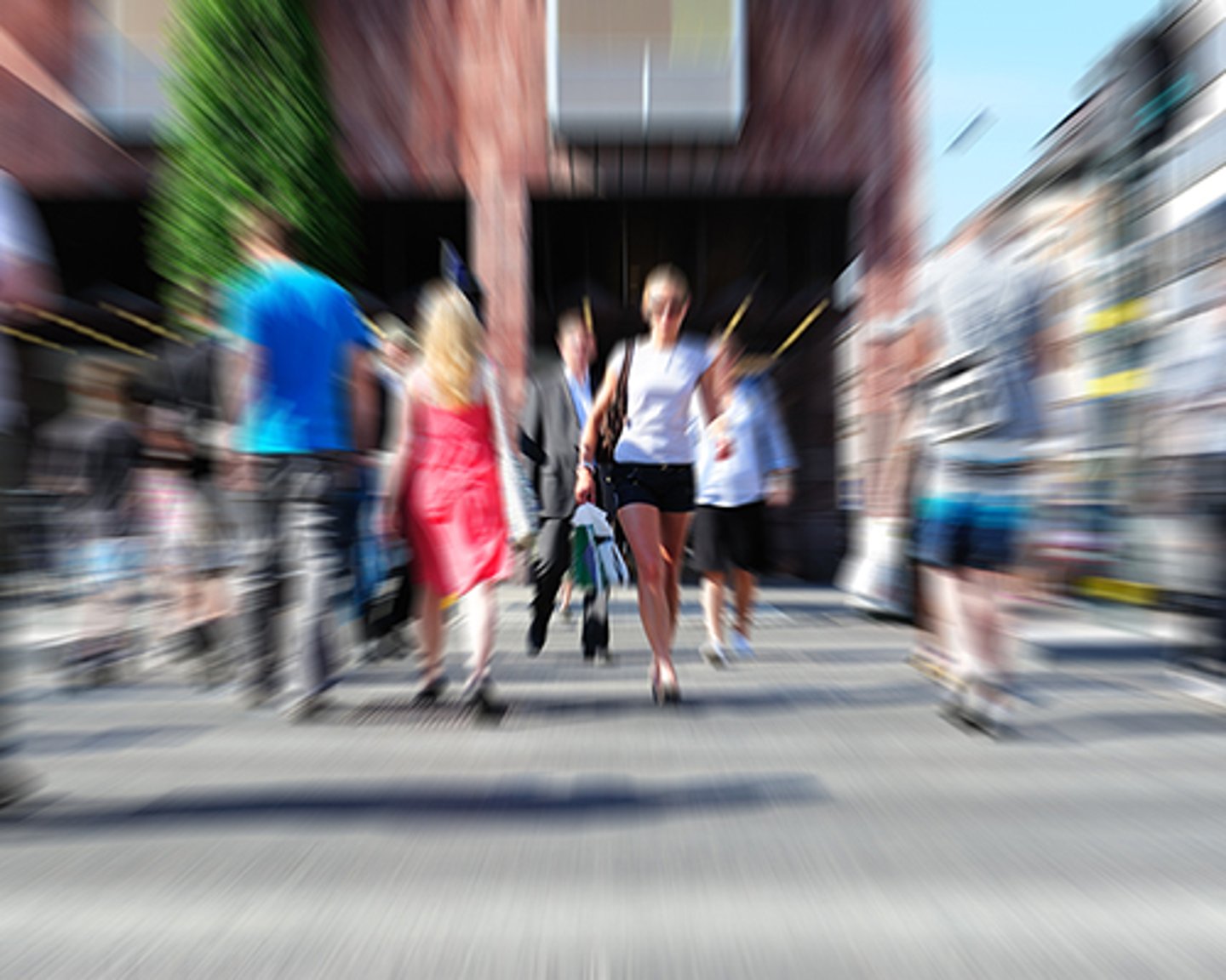 foot traffic stock image