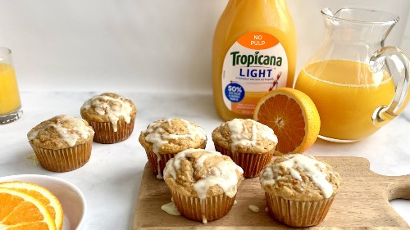 Tropicana Light with breakfast muffins