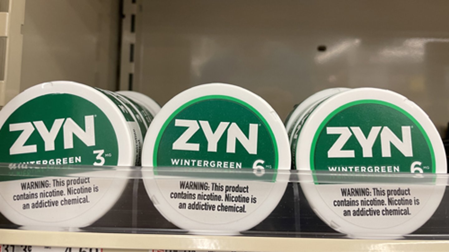 cans of ZYN smokeless tobacco