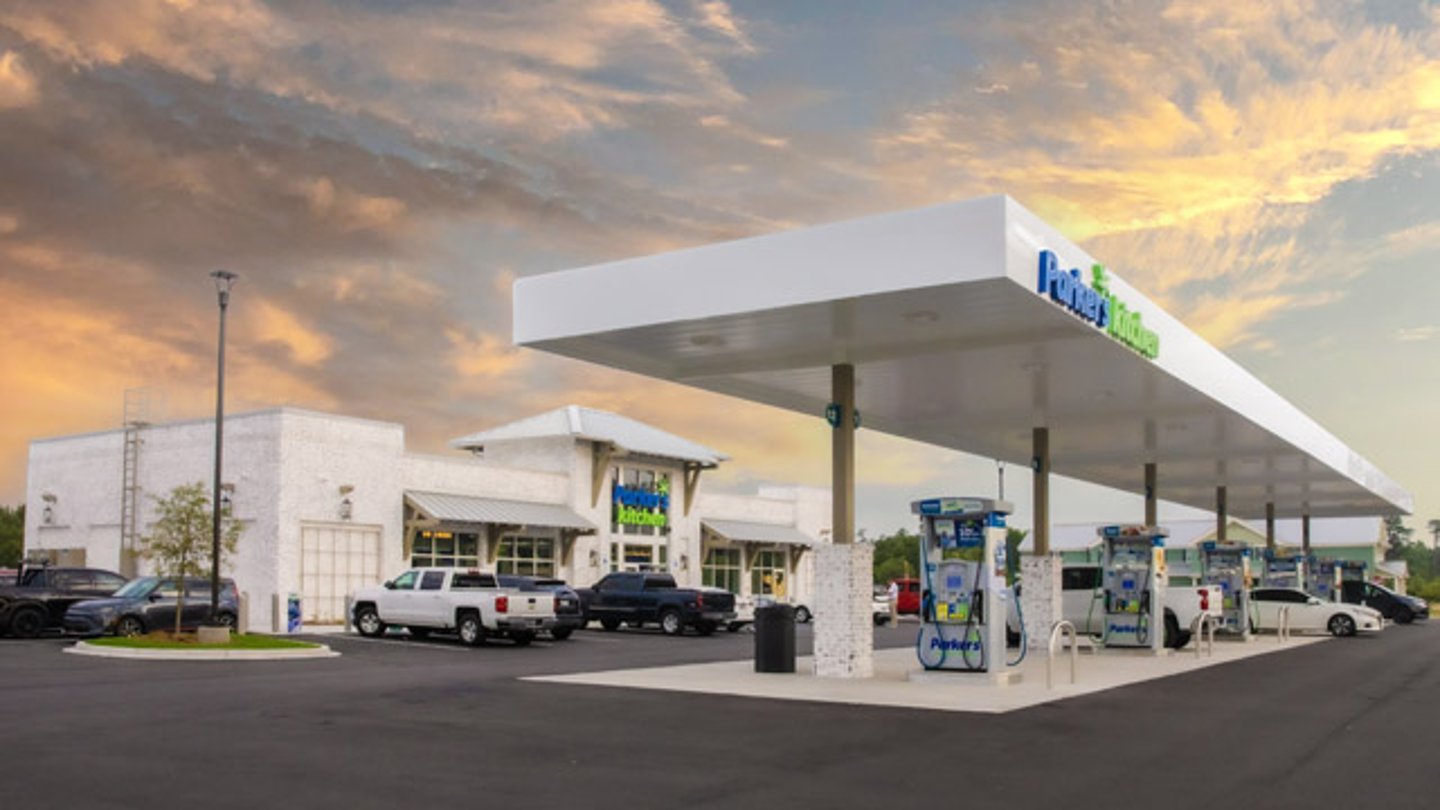 A Parker's Kitchen convenience store and gas station