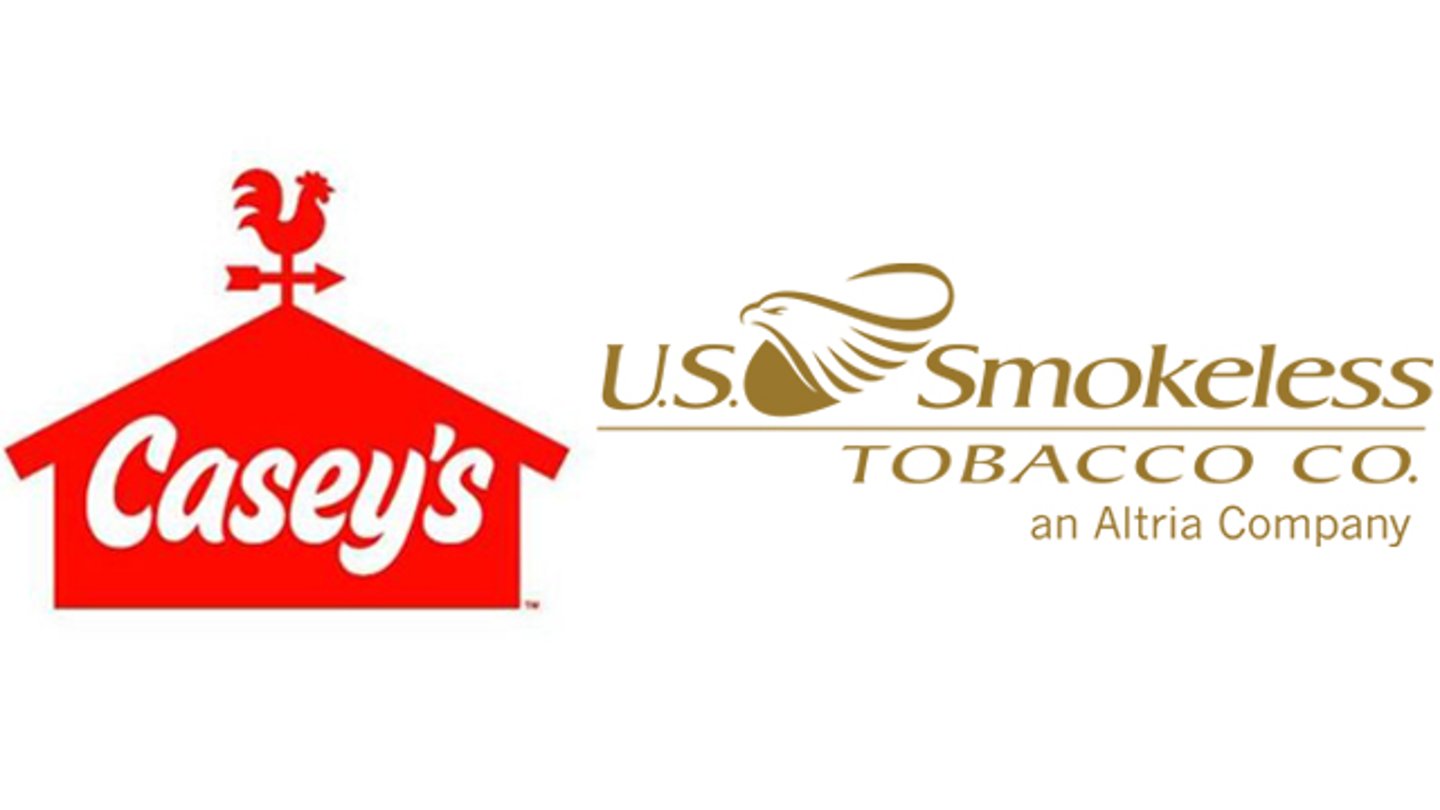 Logos for Casey's General Stores and U.S. Smokeless Tobacco