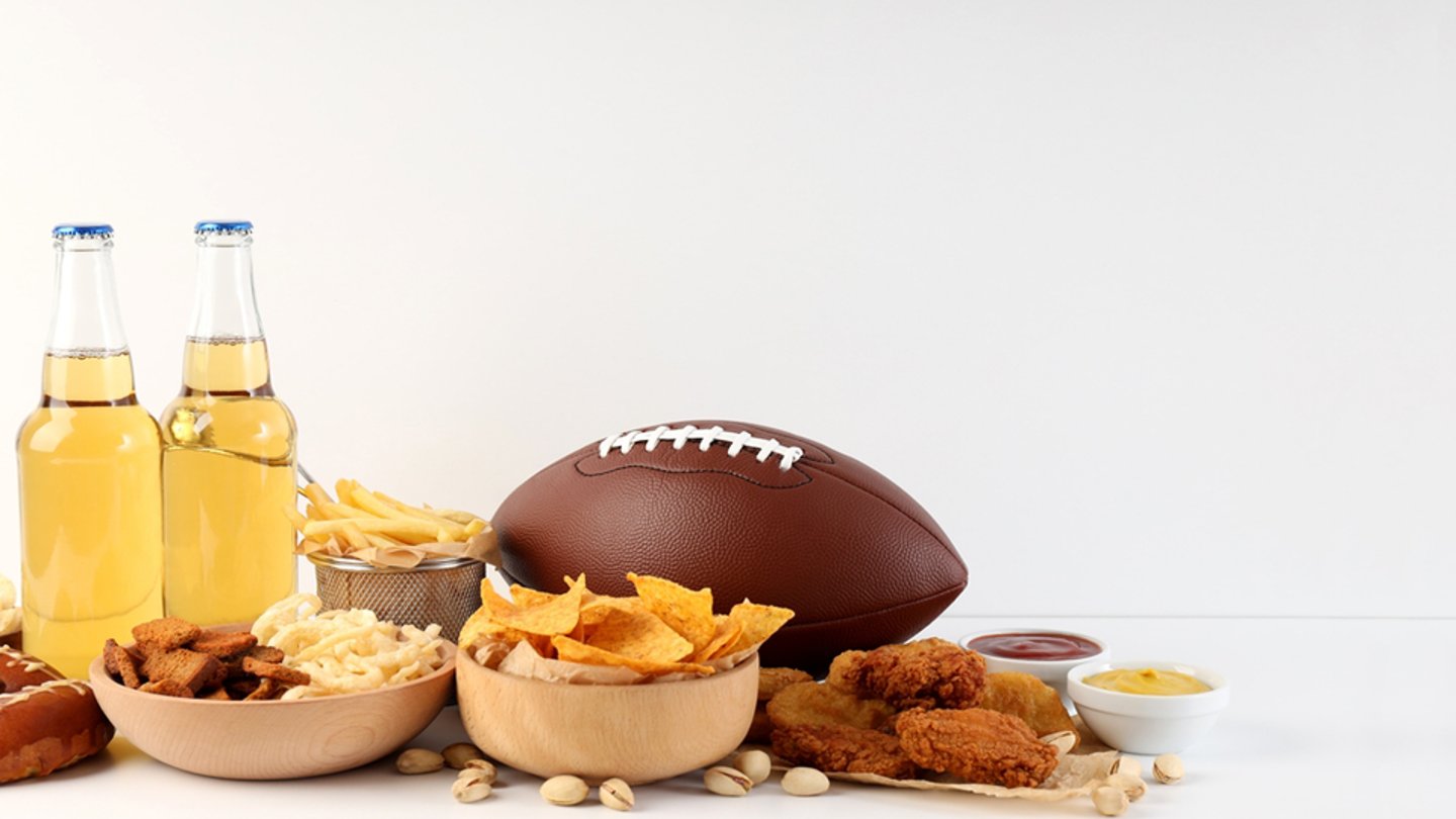 football snacks and food
