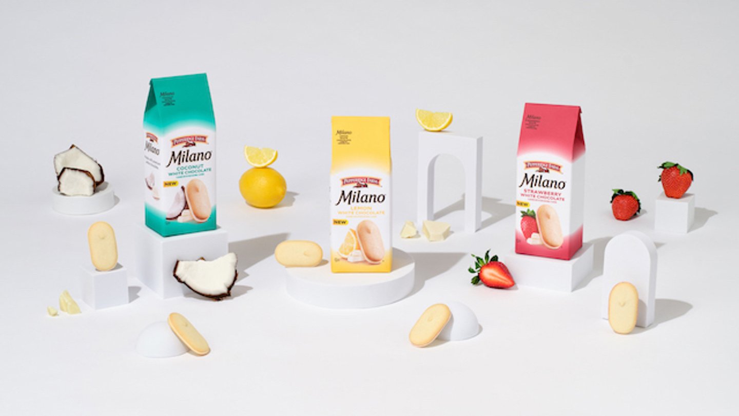 Bags of Milano White Chocolate Cookies