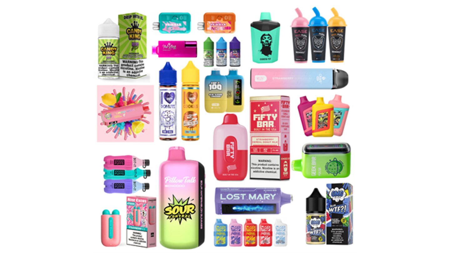 Vapor products that allegedly appeal to underage users