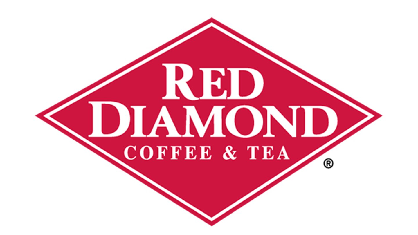 The red and white triangle logo for Red Diamond Coffee & Tea 