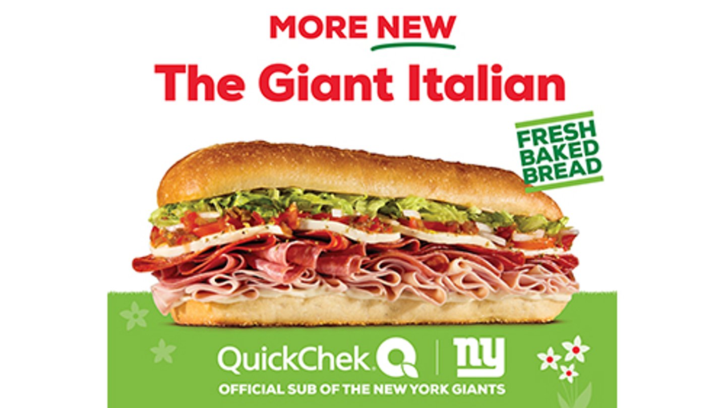 The Giant Italian sub at QuickChek