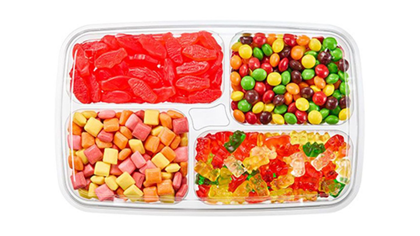 Four-compartment platter