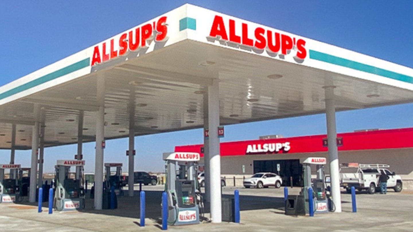 The outside of a new Allsup's convenience store