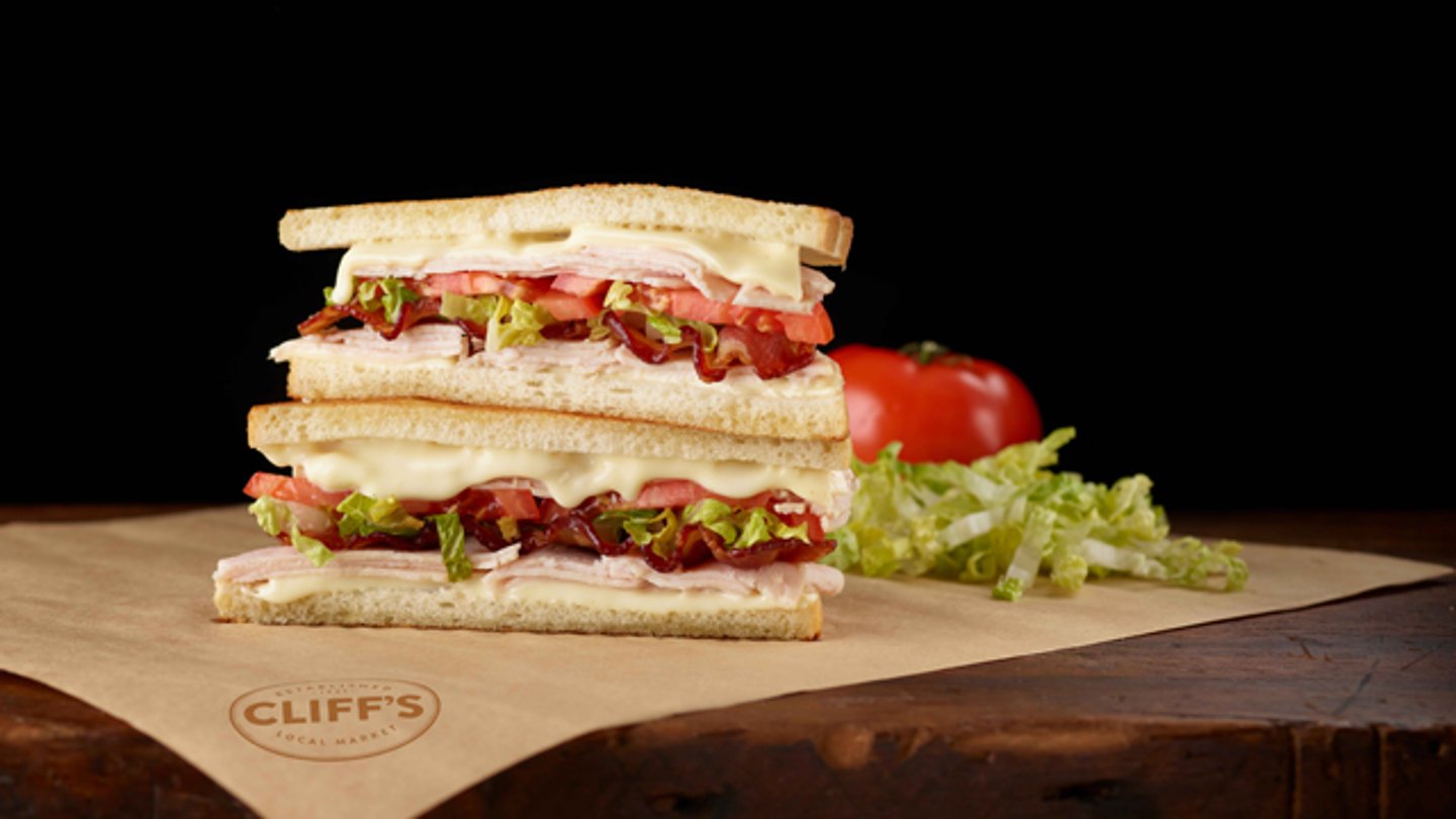 A turkey club sandwich from Cliff's Local Market