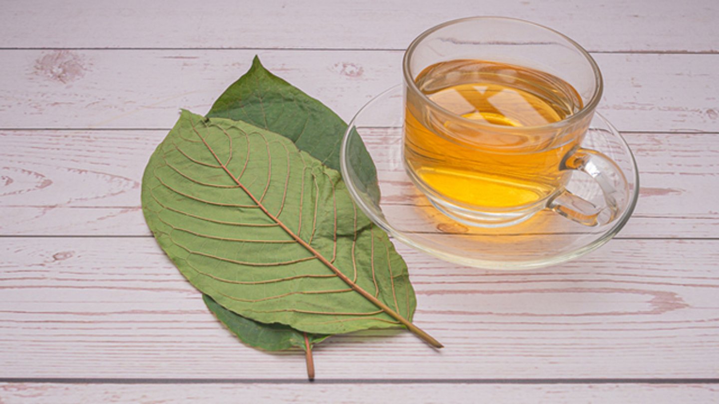 A cup of kratom-infused tea