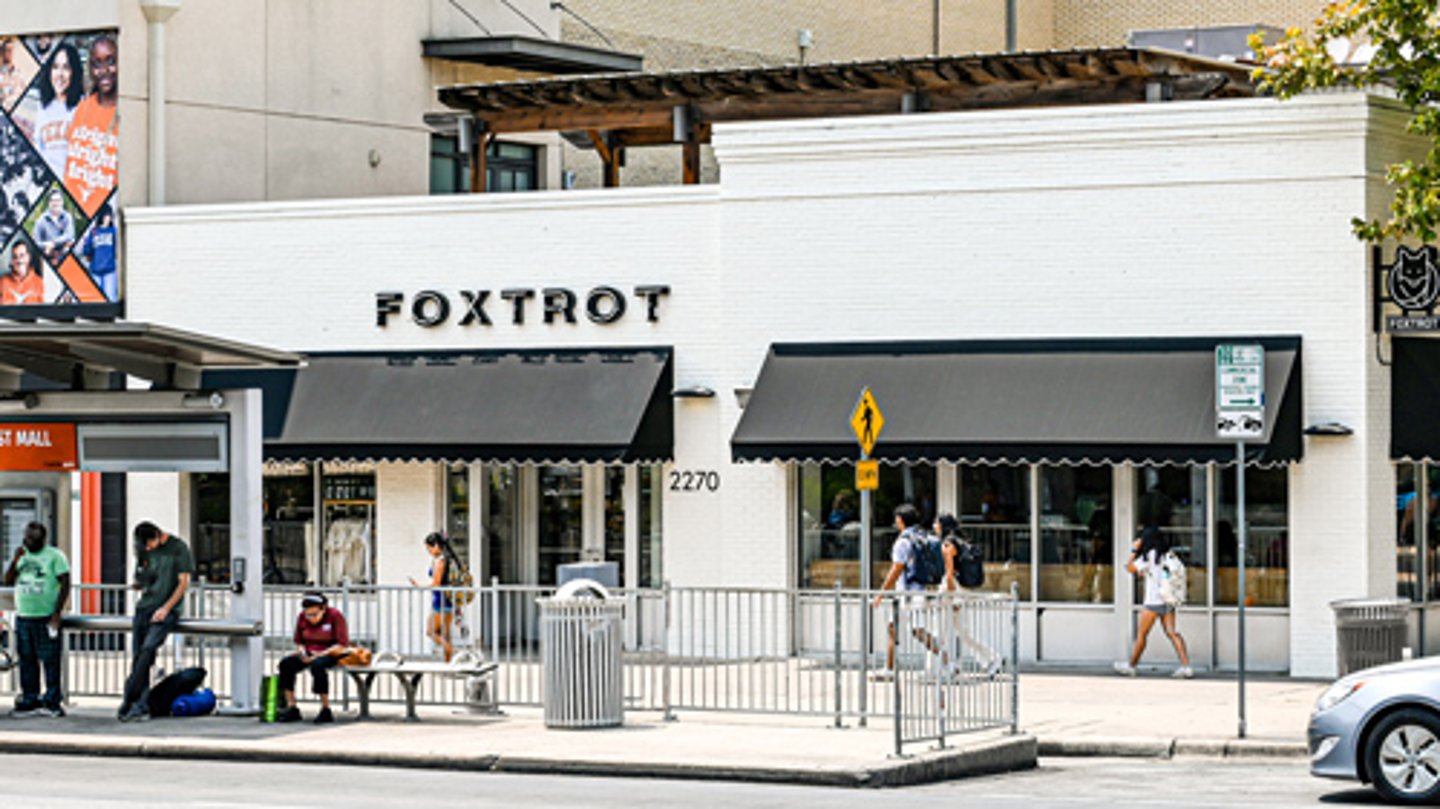 The outside of a Foxtrot Market