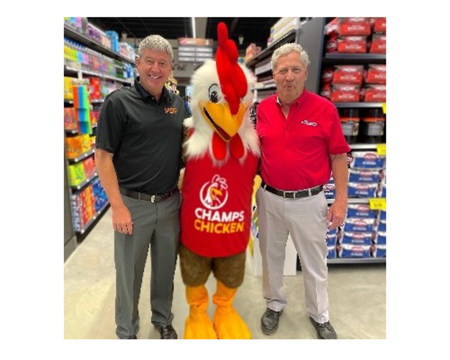 PFSbrands & Moser's with Champs Chicken mascot