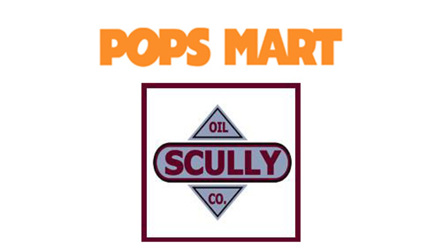 Logos for Pops Mart Fuels LLC and Scully Oil LLC