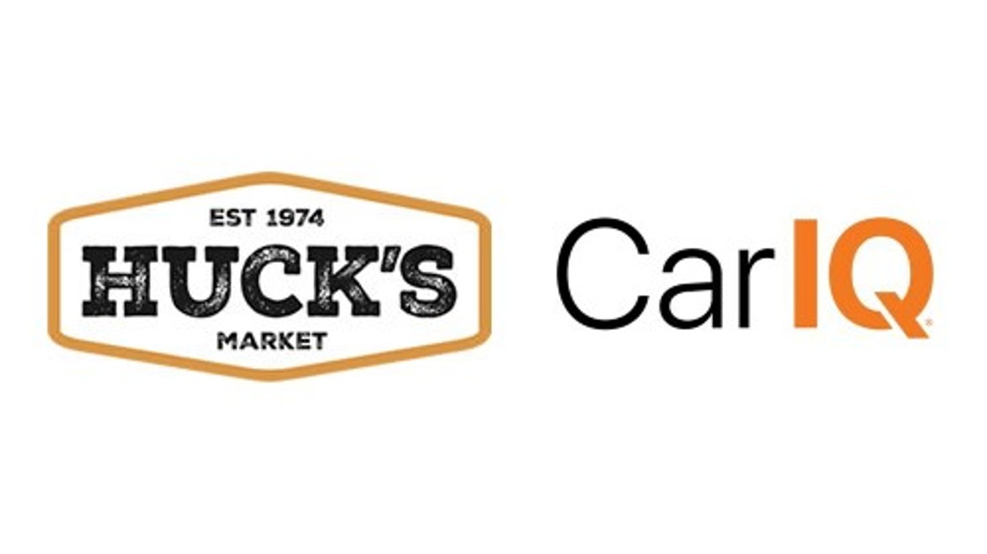 Hucks convenience store and Car IQ logos