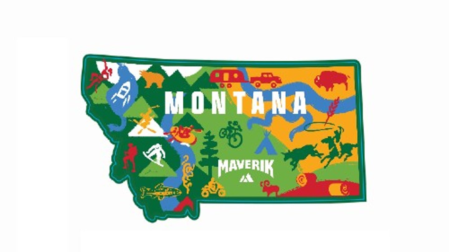 Maverik Montana State Sticker