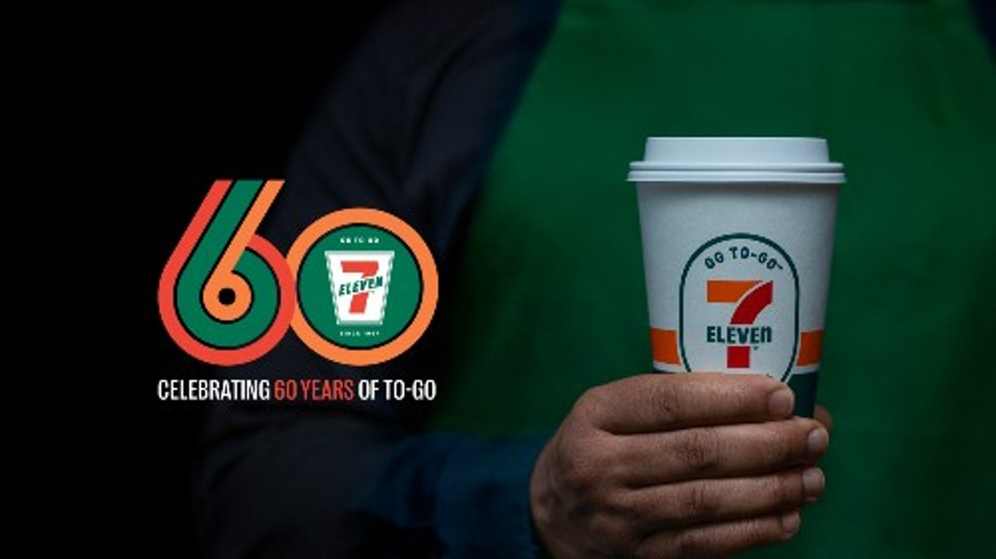 7-Eleven coffee 60th anniversary banner