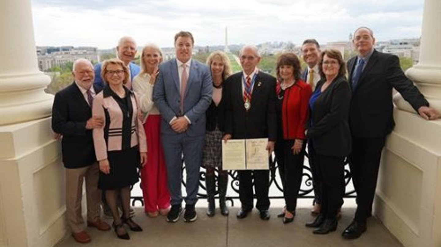 Congressman Pat Fallon, Bill Douglass and friends at Congressional Patriot Award ceremony