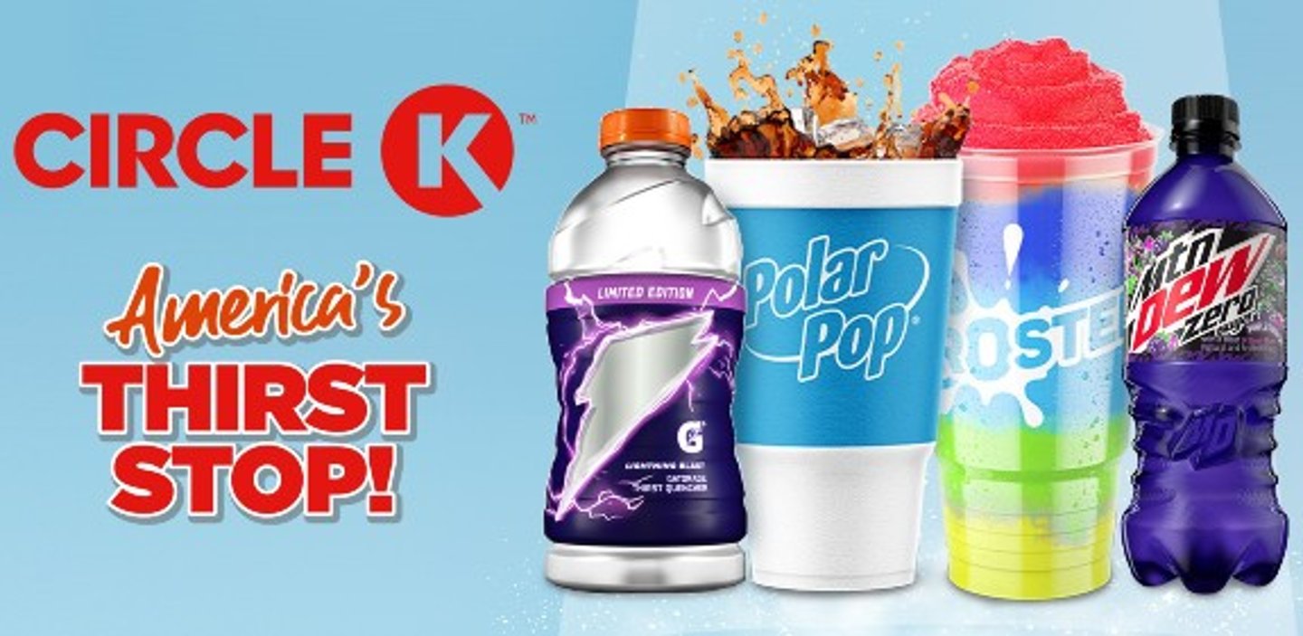 Circle K beverages promotional banner