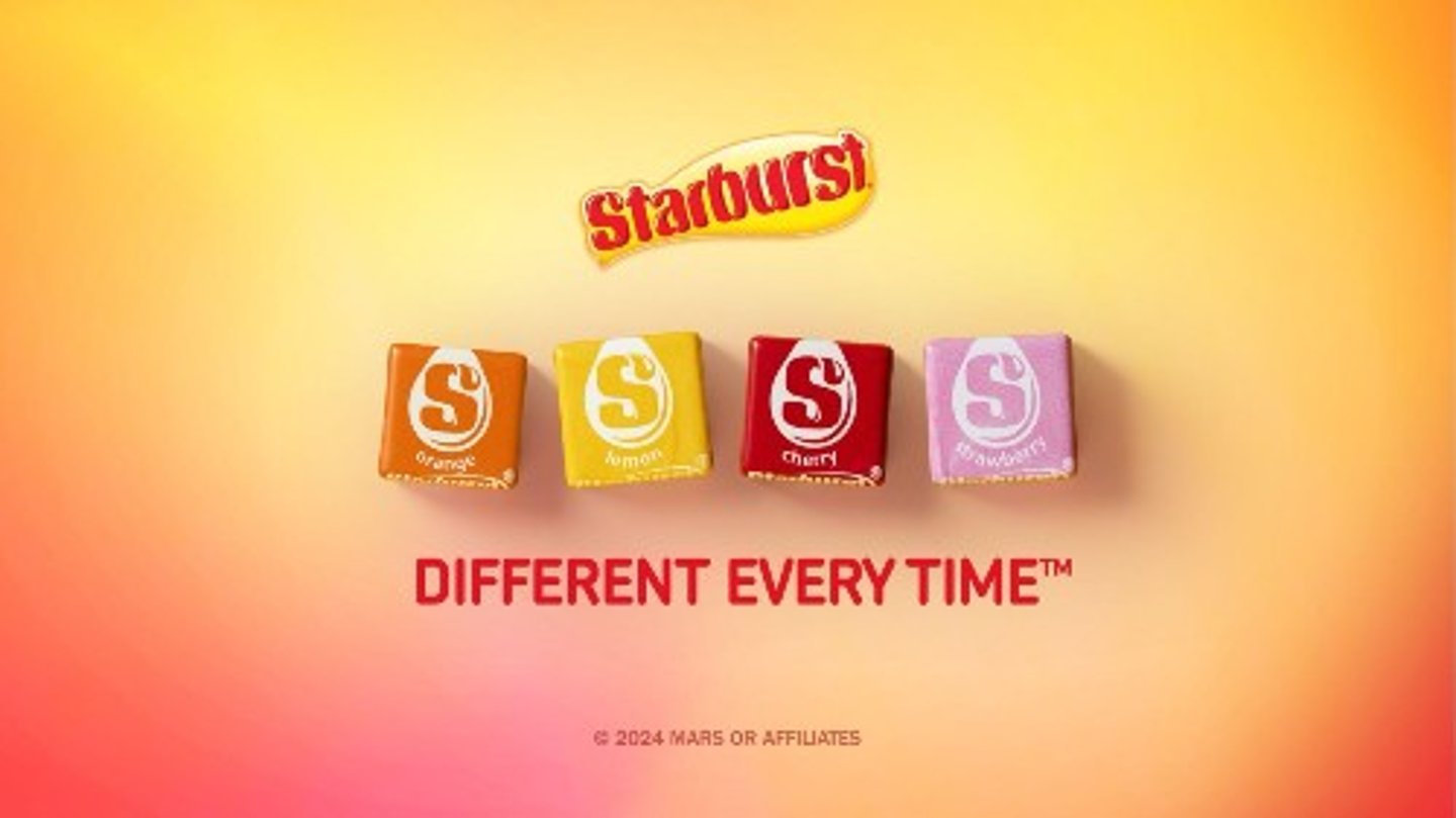 Starburst Different Every Time Card ad