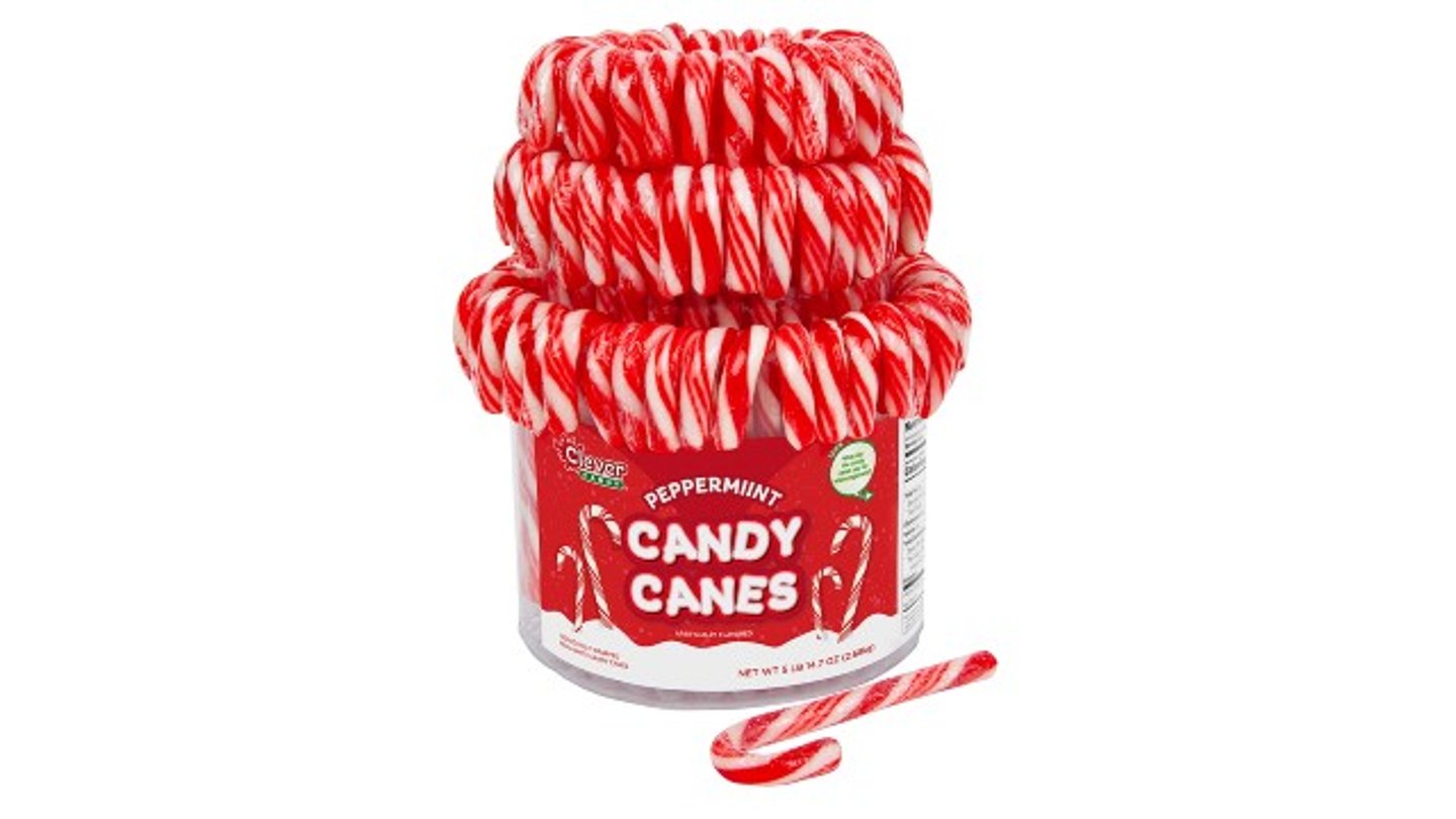 Nassau Clever Candy Peppermint Candy Cane Bucket