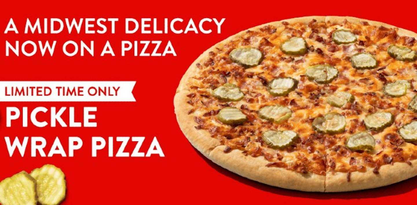 Caseys Pickle Wrap Pizza banner ad