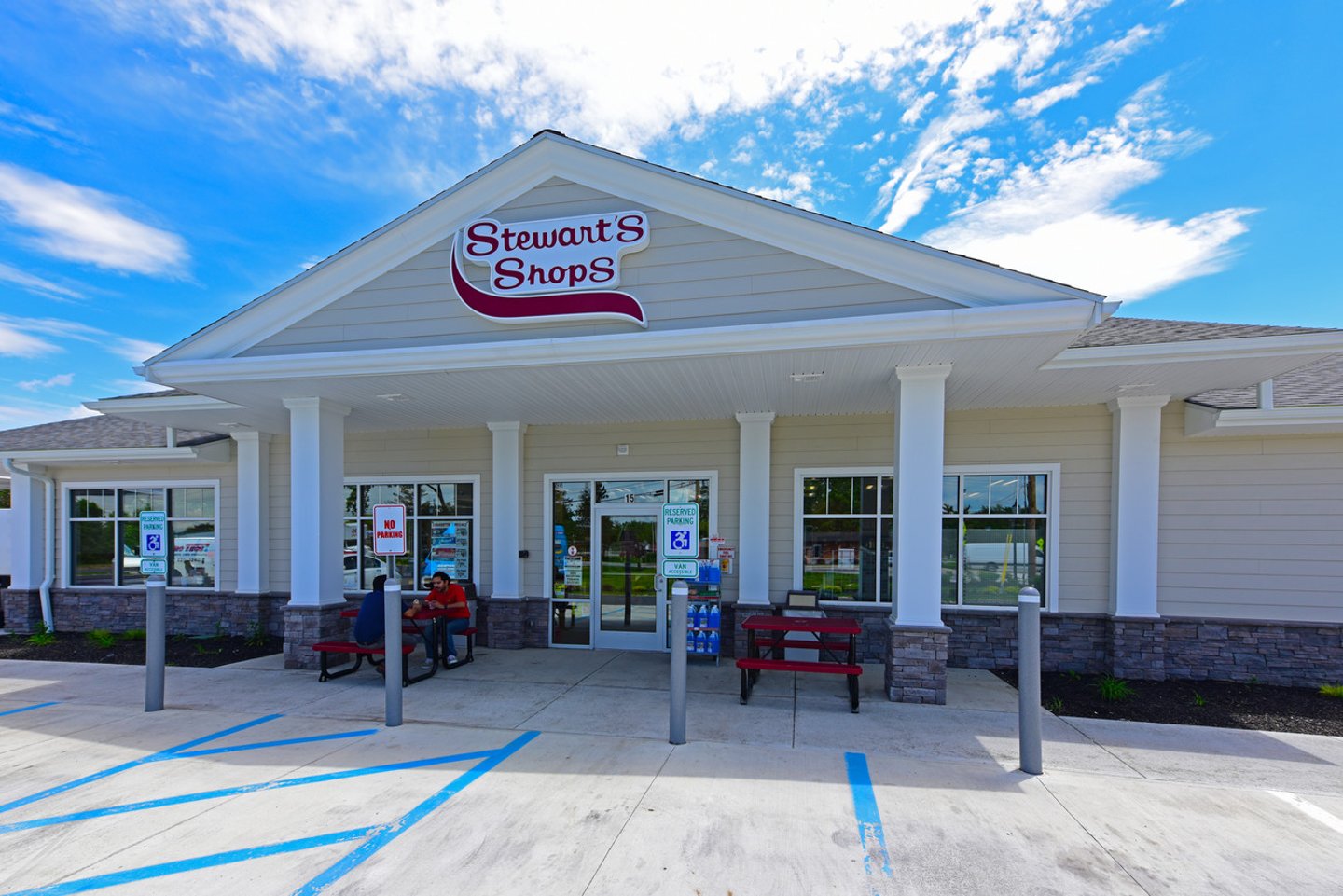 COBLESKILL, NEW YORK - JUNE 9 2017: Stewart's Shops are a chain of highway gas and convenience stores throughout the Northeastern US; Shutterstock ID 681303427