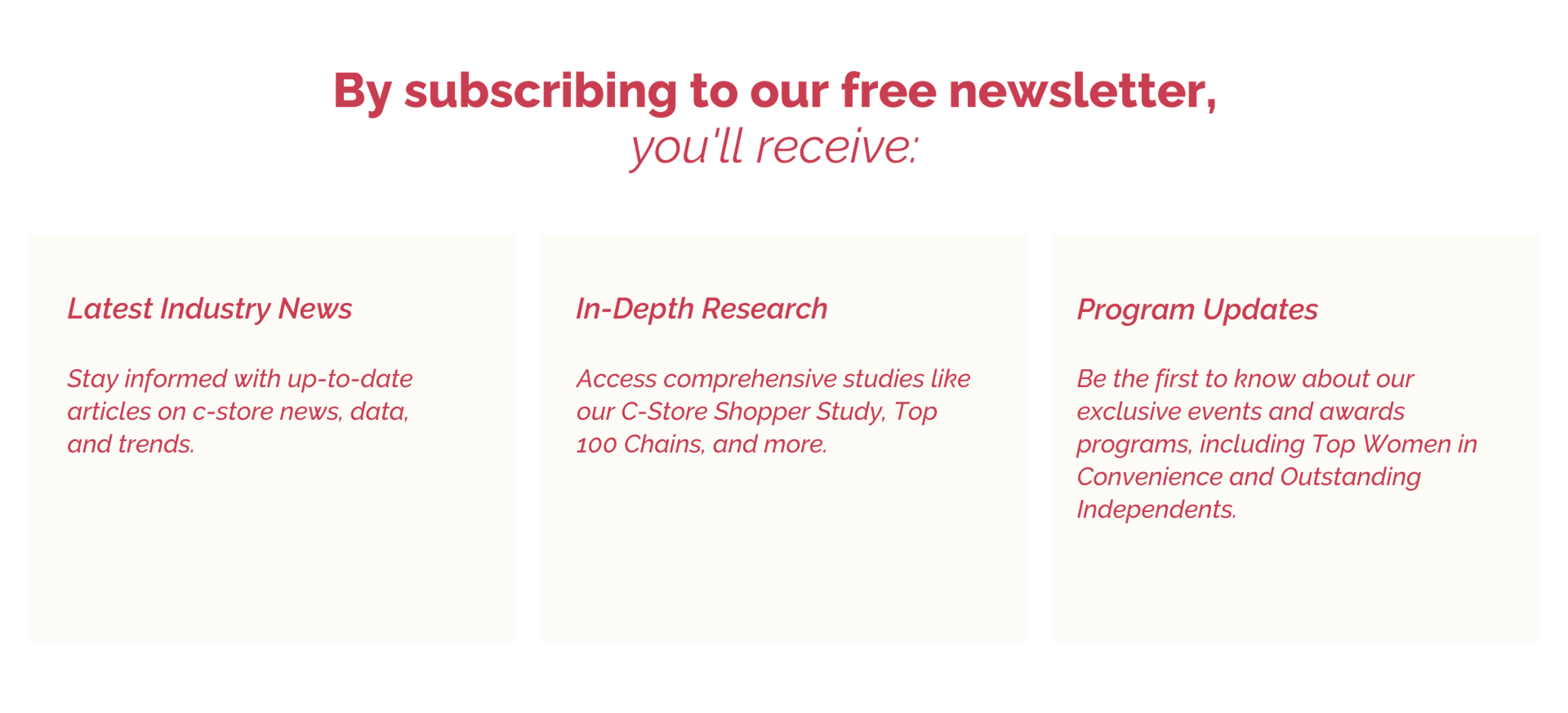 Subscriber benefits